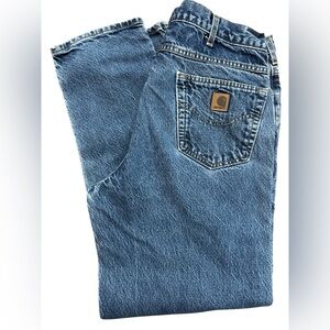 Carhartt Men’s Med Wash‎ Jeans Size Size 38x32 USA Made Denim Jeans Retro Look